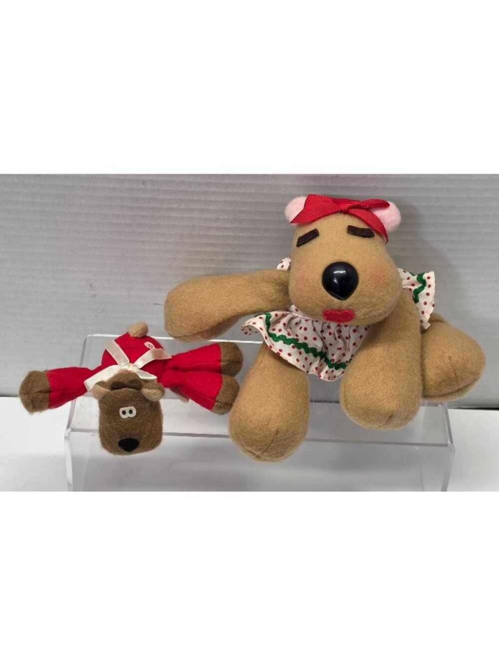 Vintage Hallmark Randy & Rhonda Reindeer Plush Lot 1984 1986 Christmas